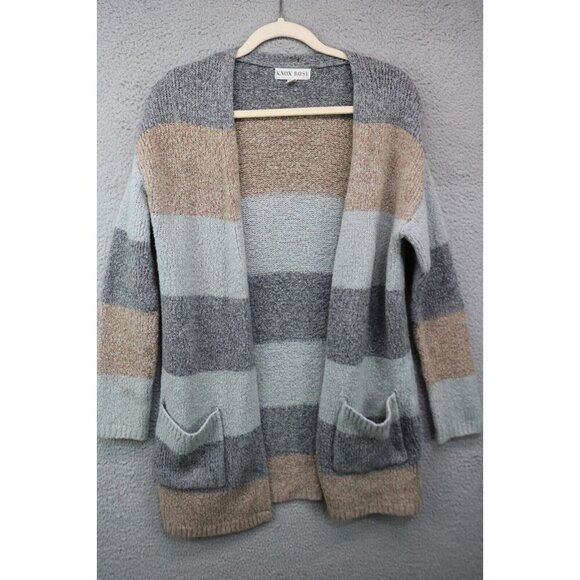 Knox Rose Open Front Long Sleeve Cardigan-Size Small-Pockets-BOHO - Picture 1 of 10